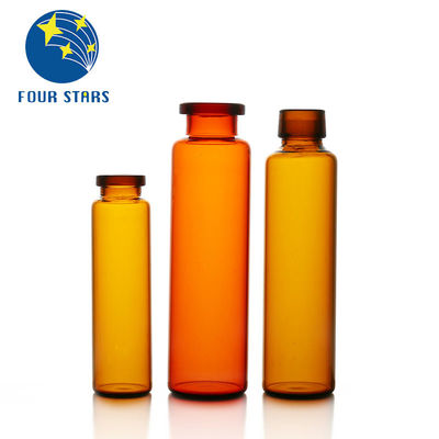 Transparente kleine Glas-Höhe Bernstein Oral Liquid Bottle Fläschchen 102mm