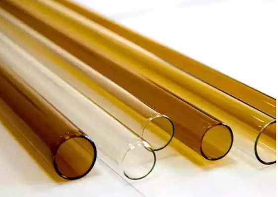 Freier Raum und Amber No Hole Borosilicate Glass-Schlauchrunden-großer Durchmesser