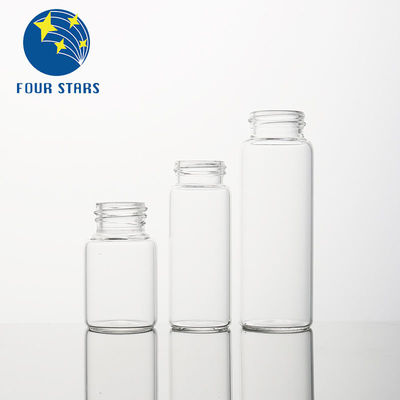 Klare Glasphiolen-kleine Schrauben-Hals-Phiolen Bernstein Pharmazeutiks 30ml mit Plastikkappe