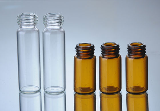 Klare Glasphiolen-kleine Schrauben-Hals-Phiolen Bernstein Pharmazeutiks 30ml mit Plastikkappe