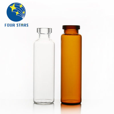 Flüssige kleine mündlichüberwurfmutter-Glasphiolen ISO15378 Bernstein Glas Bottless 20ml